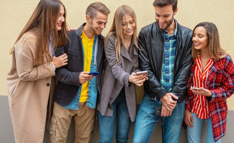 Young people on social media